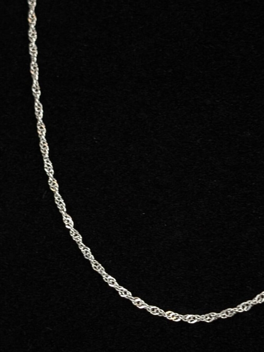 Silver Tone Angular Rope Chain Necklace - Picture 1 of 5